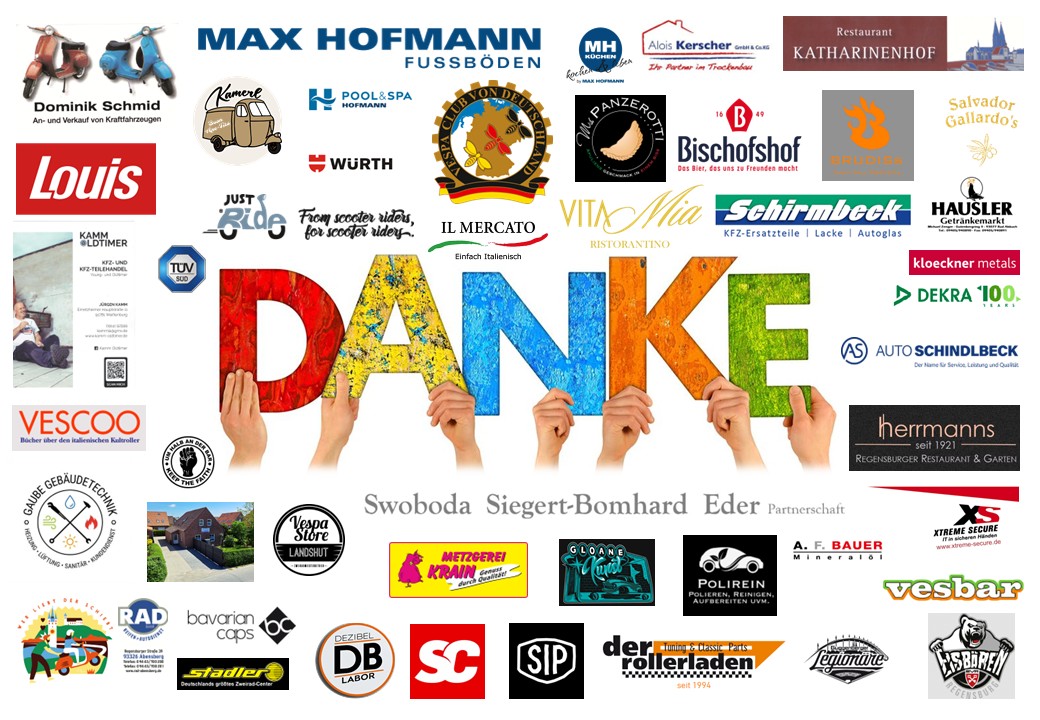 🥰 WIR SAGEN DANKE 🥰

Wir könnten unser Vespatreffen niemals ohne die Unterstützer und Freunde in dieser Form veranstalten, wie Ihr es kennt. 🤩

Egal ob Händler vor Ort, Gastronome, Lieferanten oder insbesondere die großzügigen Spender für die Tombola - jedes Jahr dürfen wir aufs Neue auf Euch zählen, dass Ihr diesen Event überhaupt möglich macht und können uns nur einmal mehr bedanken! Denn das ist alles Andere als selbstverständlich! 🥹

🫶 Ohne mittlerweile fast 50 Unterstützer aus allen Branchen wäre das alles nicht möglich. 💪

Wer genauso sieht wie wir, der teilt doch diesen Beitrag kräftig, denn diese Werbung hat sich jeder Einzelne wirklich verdient! 🙏

💚🤍❤🛵🫶🛵🫶🛵🫶🛵💚🤍❤

#vespaclubregensburg #unbezahltewerbung #unterstützung #gutestun #vespatreffen #vespagram #vespafamily